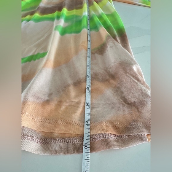 NWT | AFRM | Lynch Mesh Midi Skirt and Mock Neck Top Set In Lime Ombre | Sz XS - Picture 7 of 7